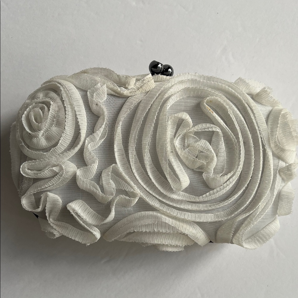 Evening Clutch Shoulder Bag Chain MMS Design Studio Floral Mesh Vintage NWT